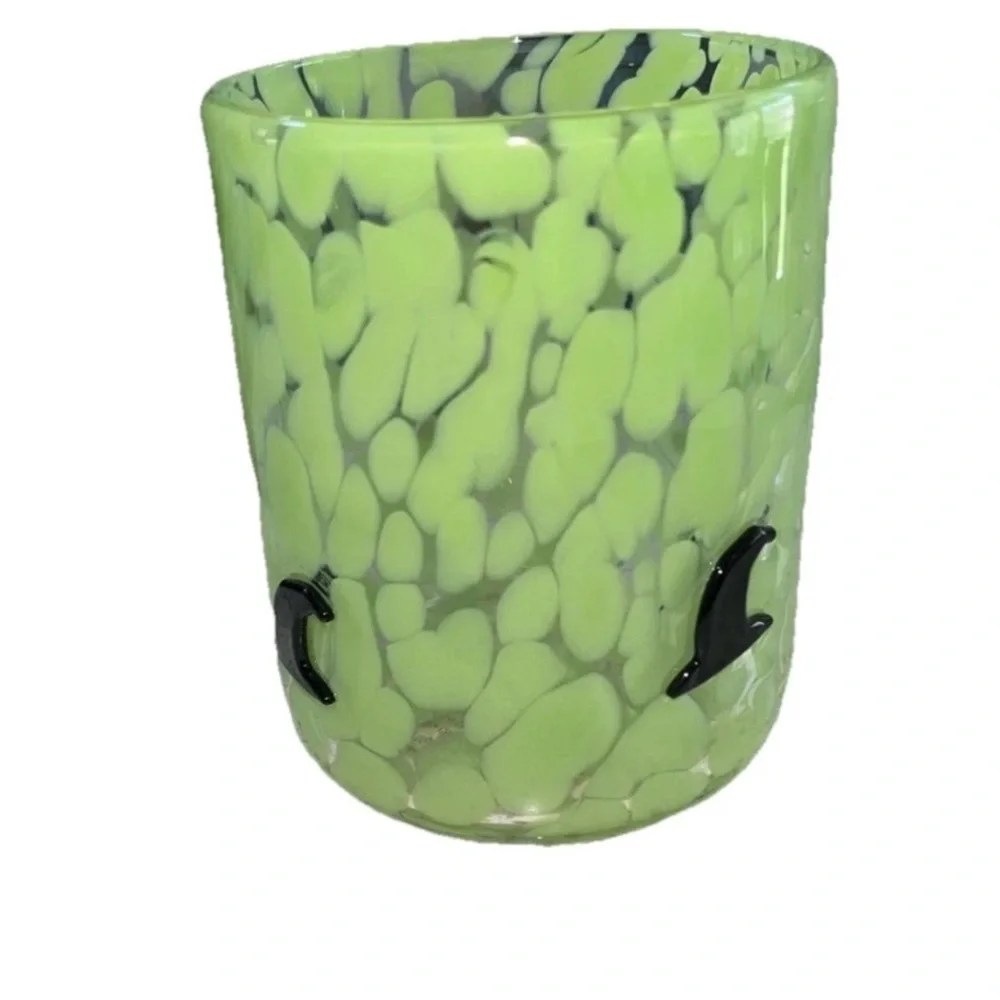 Anthro Green Witch Hat Icon Glass